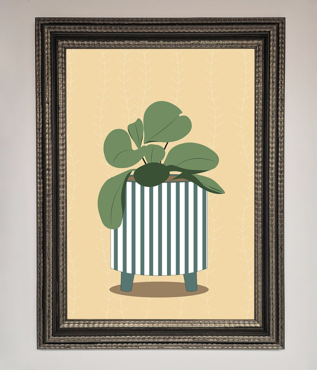 Striped Potted Plant Framed Wall Art-17