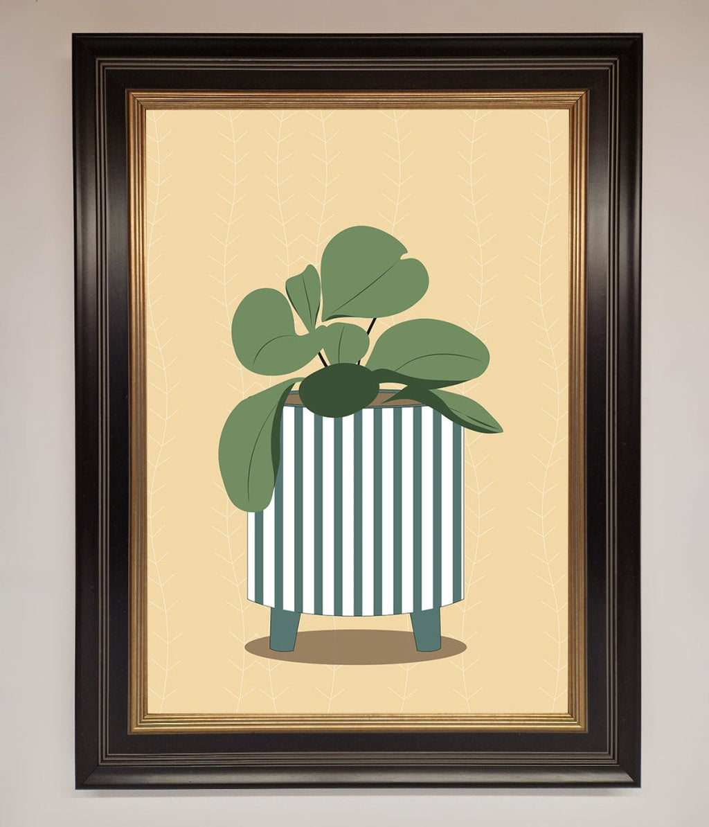 Striped Potted Plant Framed Wall Art-9
