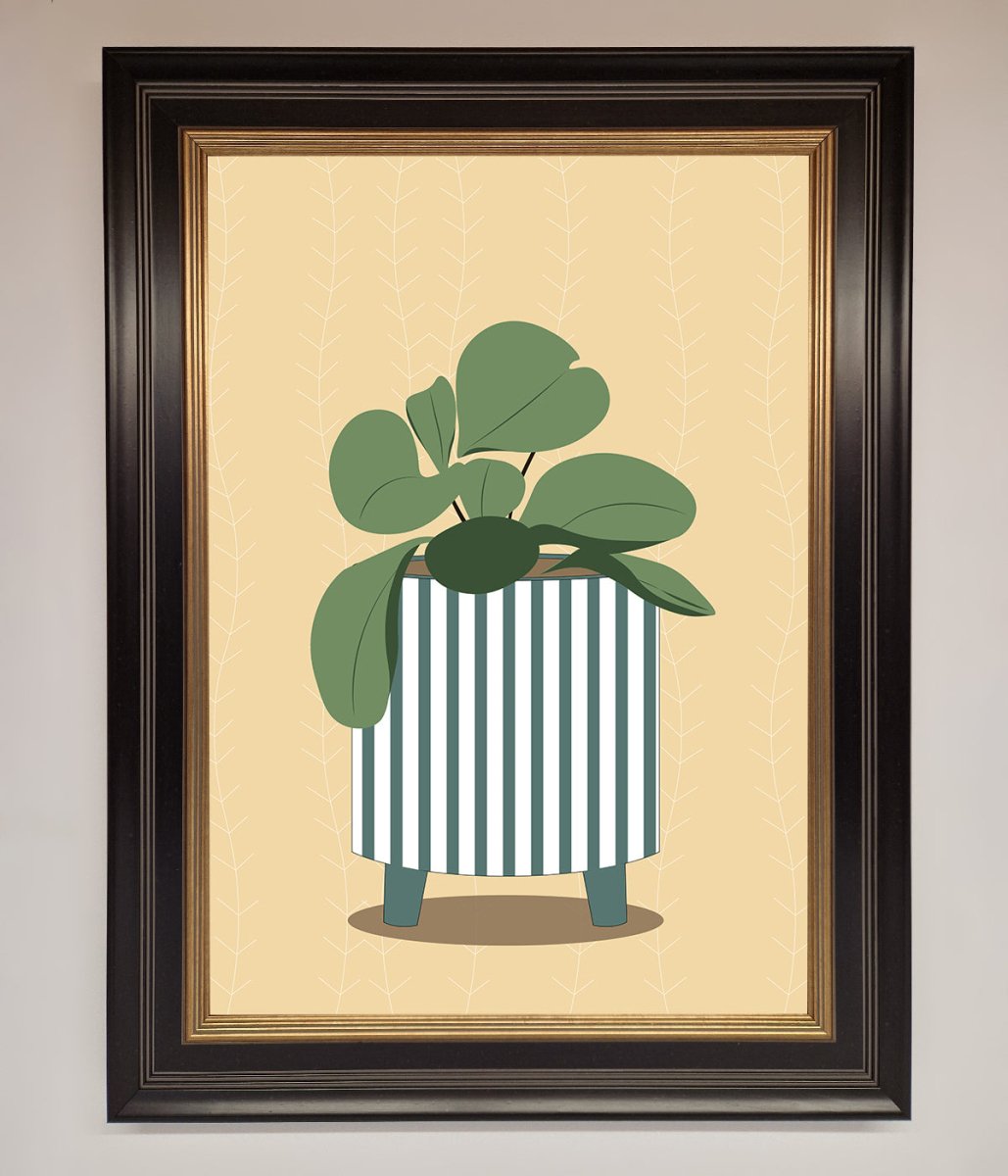 Striped Potted Plant Framed Wall Art-9