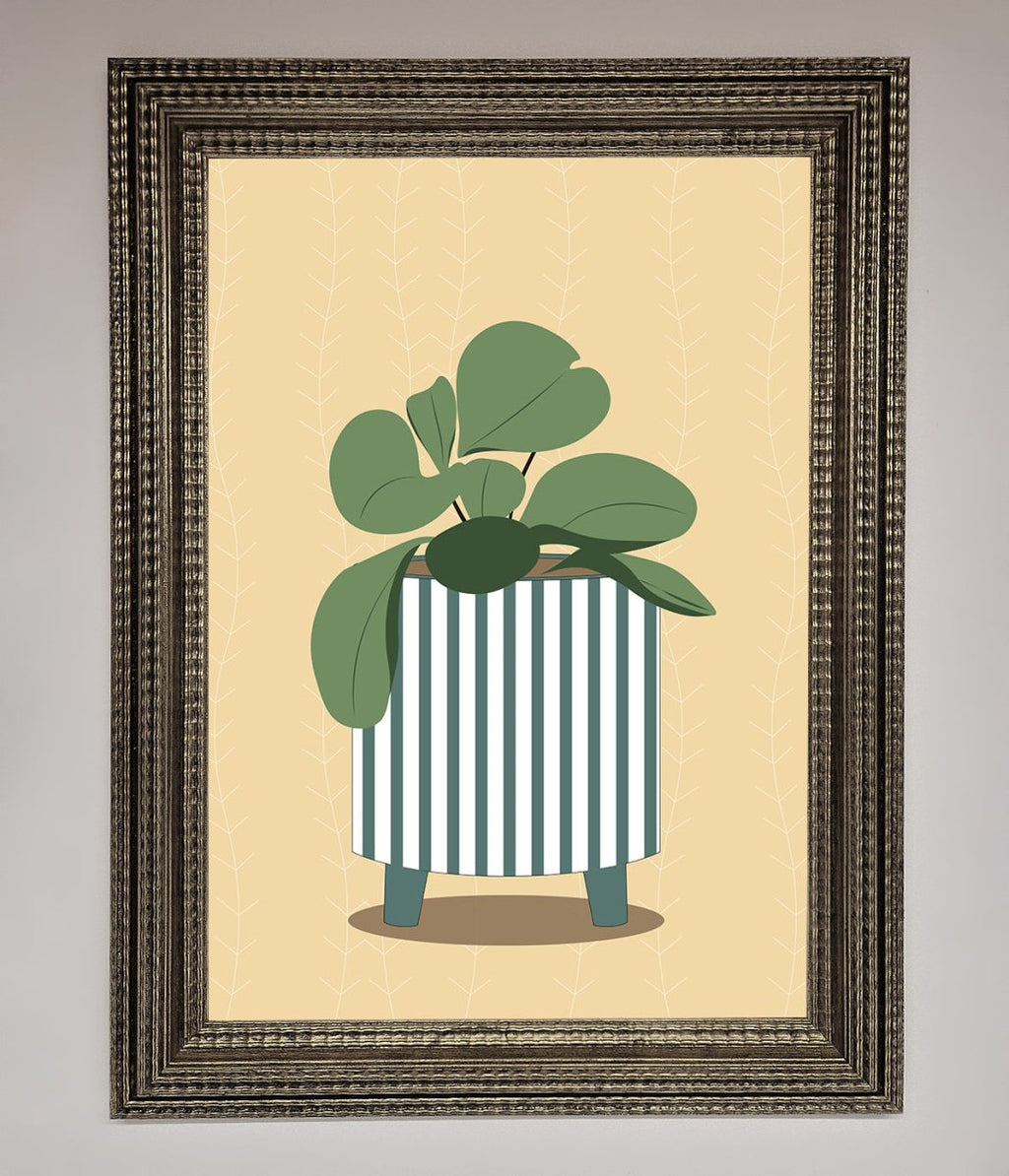Striped Potted Plant Framed Wall Art-16