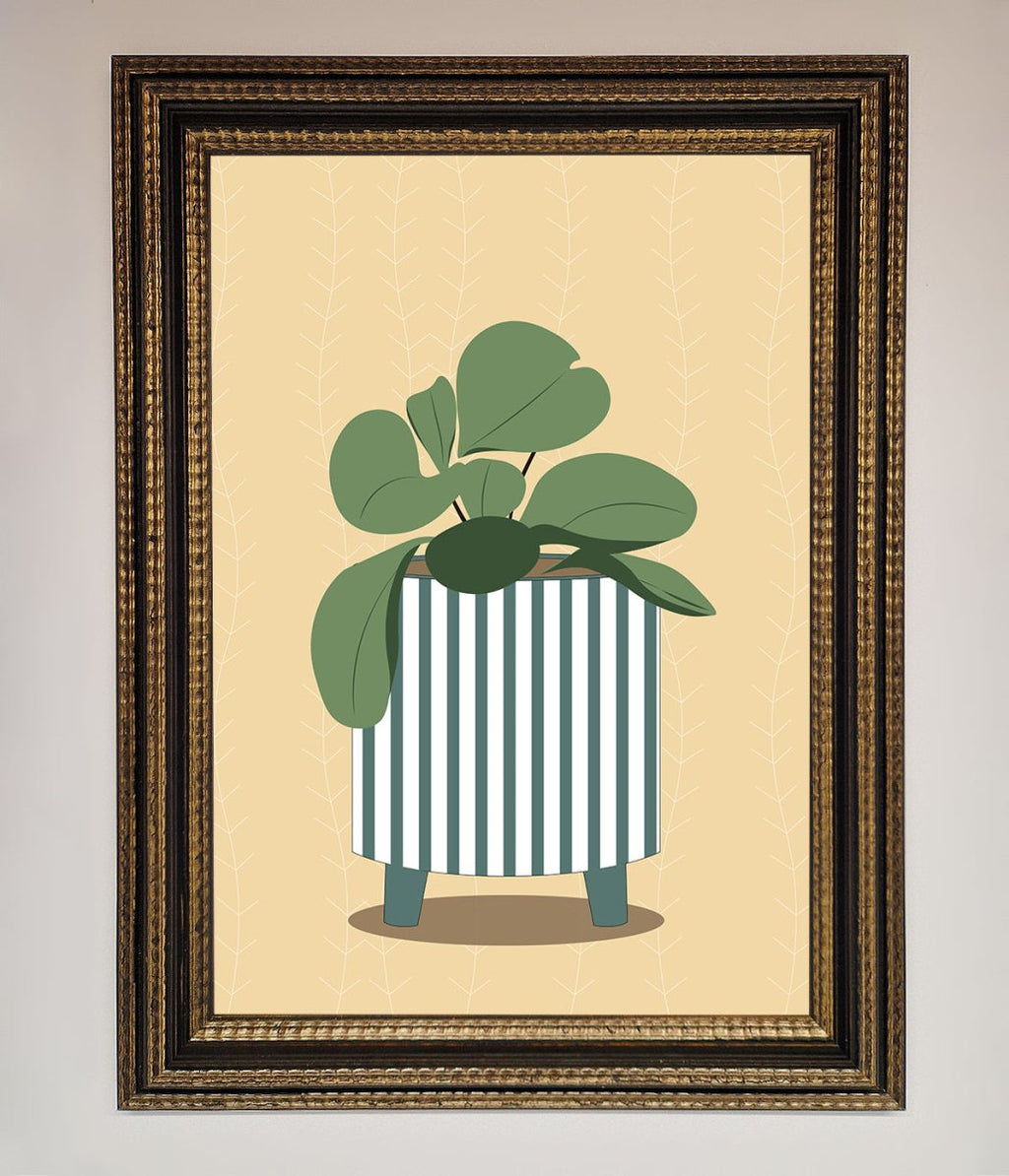 Striped Potted Plant Framed Wall Art-18