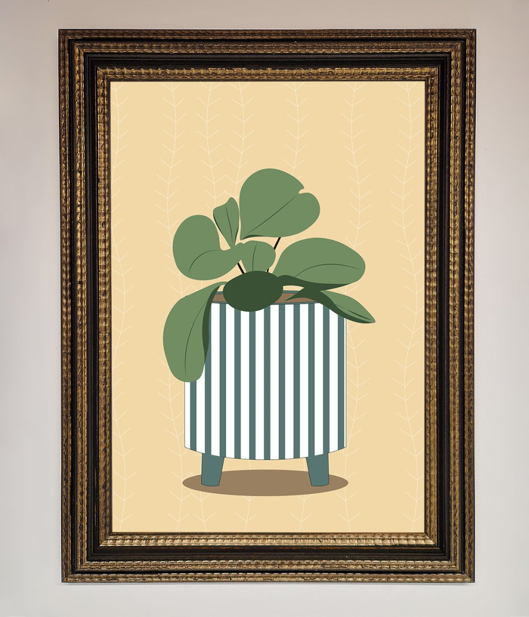 Striped Potted Plant Framed Wall Art-18