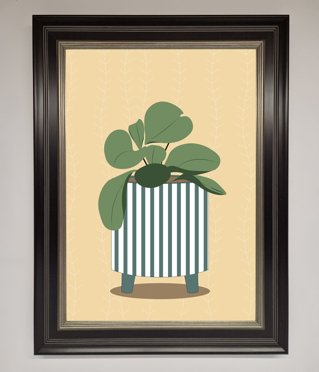 Striped Potted Plant Framed Wall Art-8