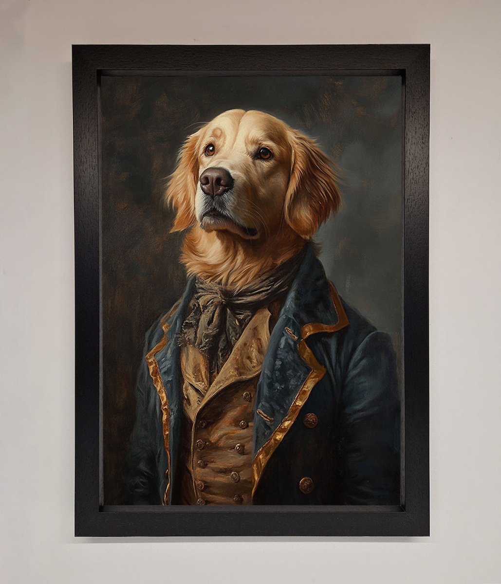 The Renaissance Golden Retiever Framed Wall Art-1