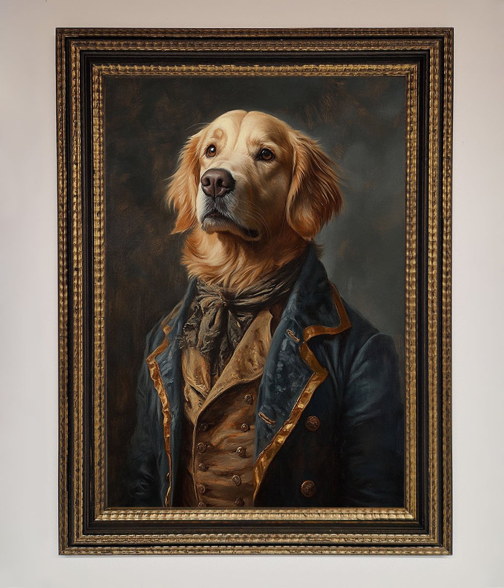 The Renaissance Golden Retiever Framed Wall Art-12
