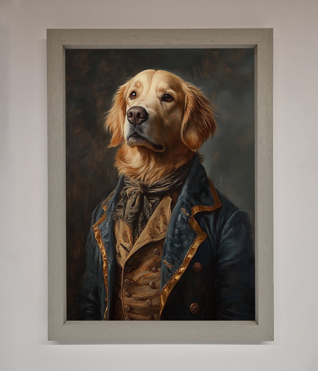 The Renaissance Golden Retiever Framed Wall Art-3