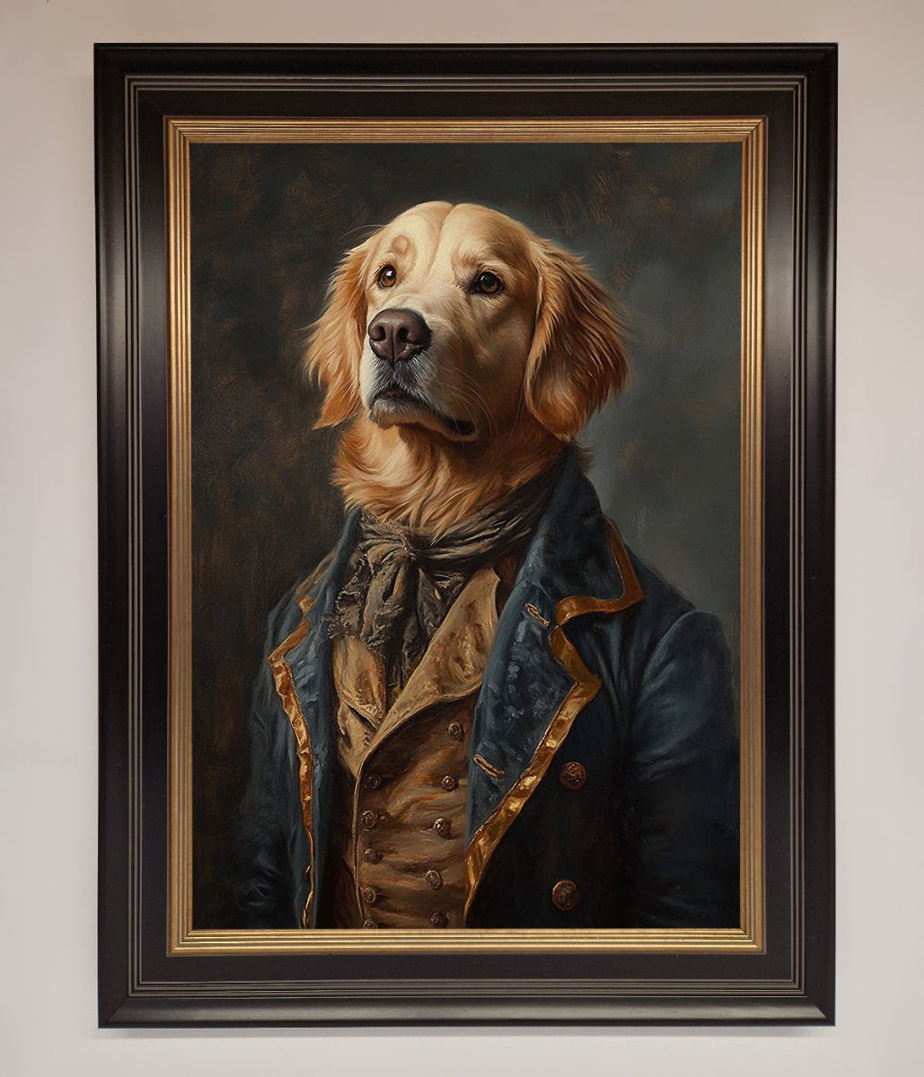 The Renaissance Golden Retiever Framed Wall Art-0