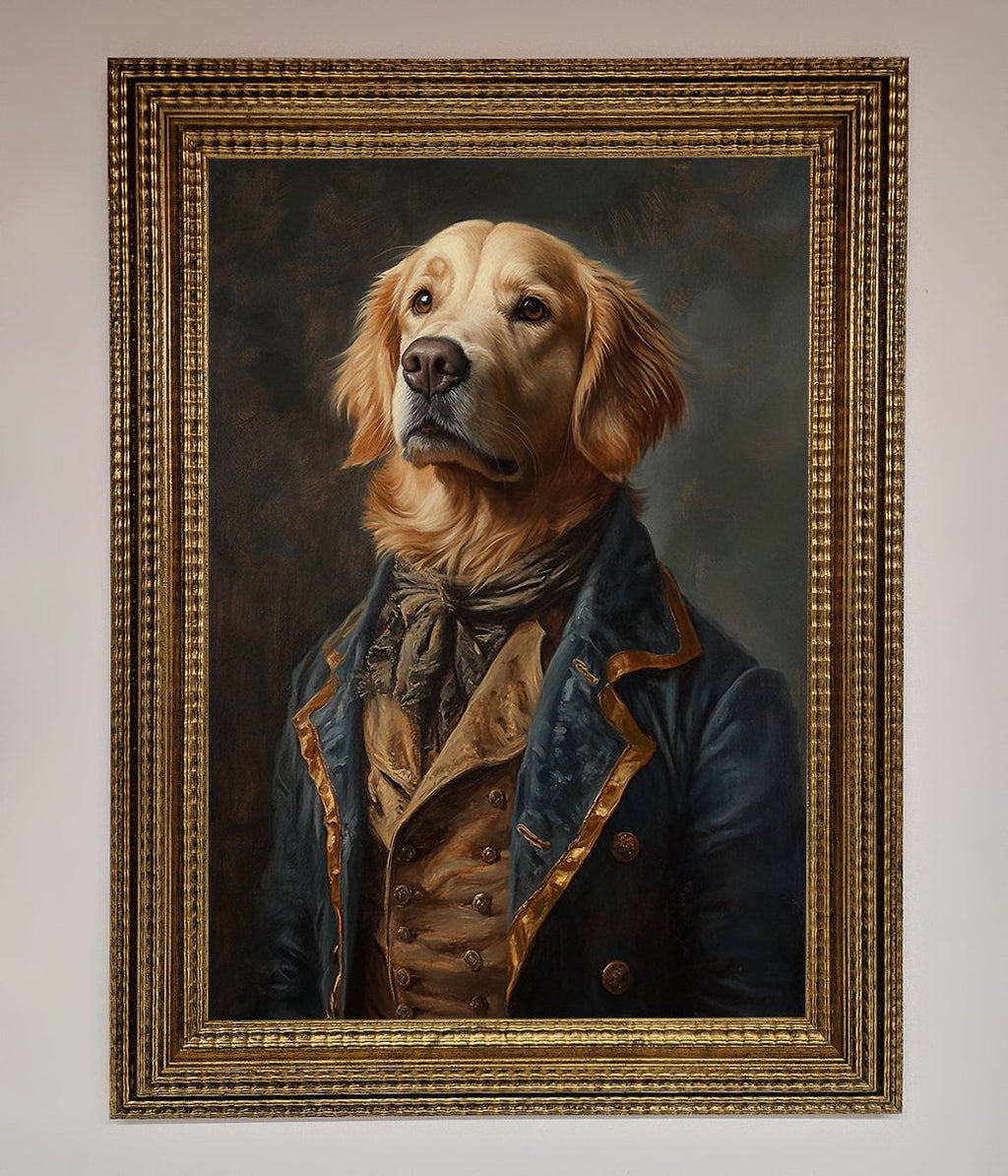 The Renaissance Golden Retiever Framed Wall Art-10