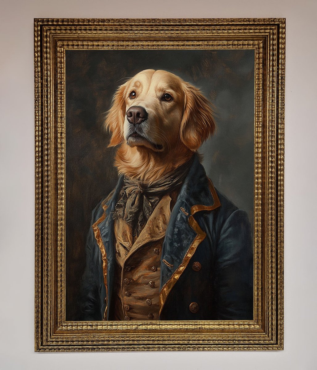 The Renaissance Golden Retiever Framed Wall Art-10