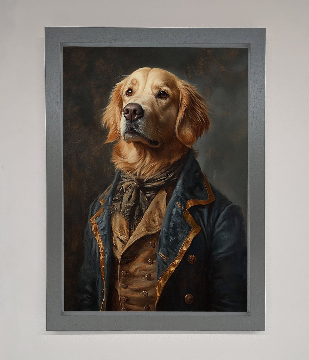 The Renaissance Golden Retiever Framed Wall Art-4