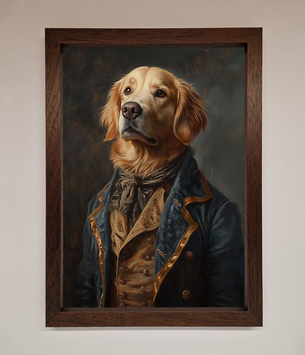 The Renaissance Golden Retiever Framed Wall Art-18