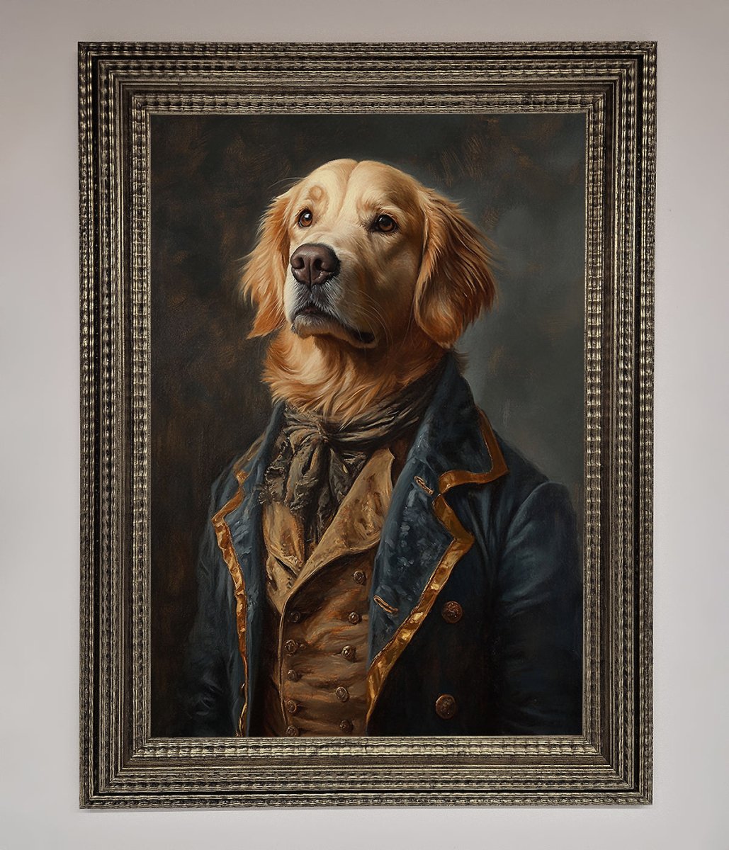 The Renaissance Golden Retiever Framed Wall Art-11