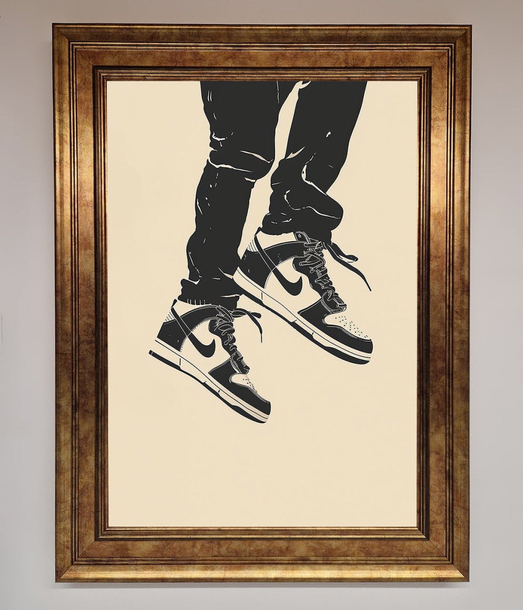 Trainers Bouncing Framed Wall Art-7