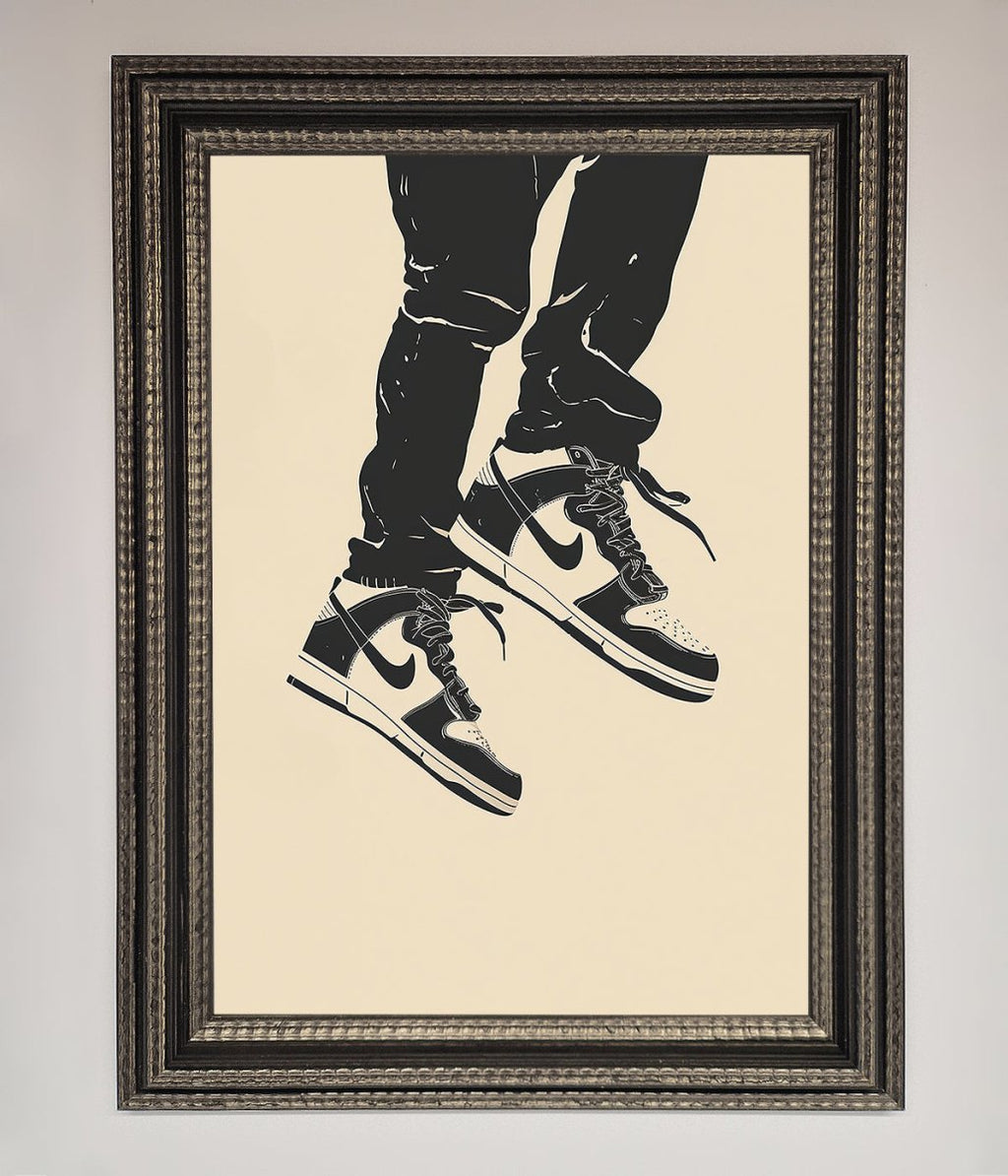 Trainers Bouncing Framed Wall Art-17