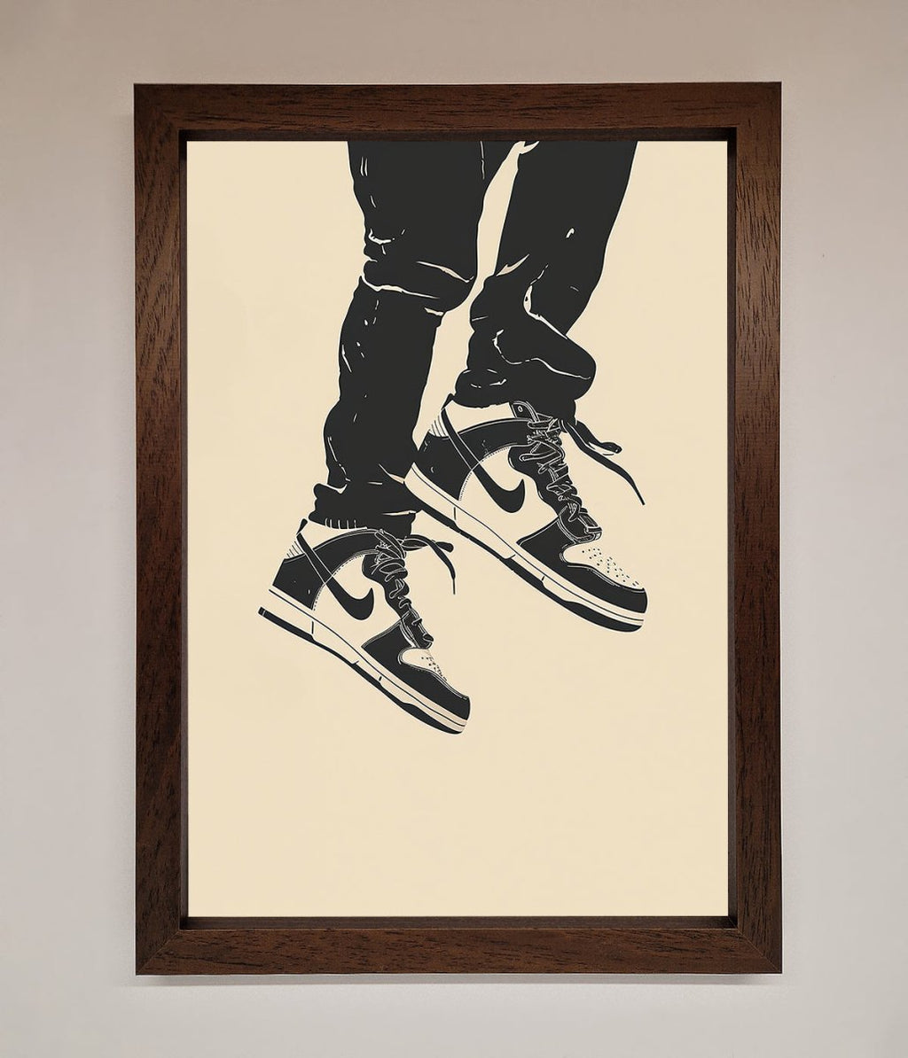 Trainers Bouncing Framed Wall Art-4