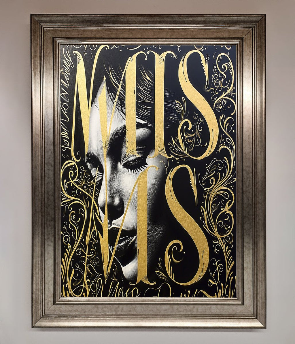 Typography Queen Framed Poster-5