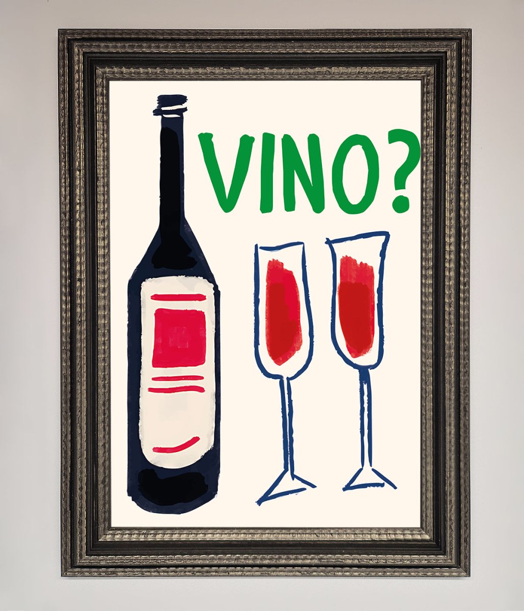 Vino Wine Framed Wall Art-17