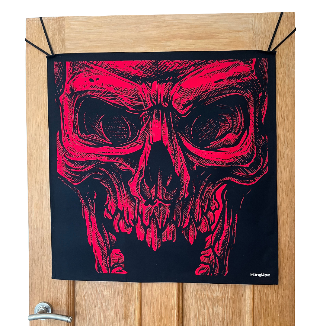 HANGUPZ Scary Zombie Skeleton Face Door-Hang Original Large Hanging Halloween Decoration Gift For Boys Girls-2