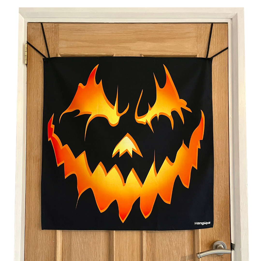 HANGUPZ Scary Jack O Lantern Face Door-Hang Original Large Hanging Halloween Decoration Gift For Boys Girls-0