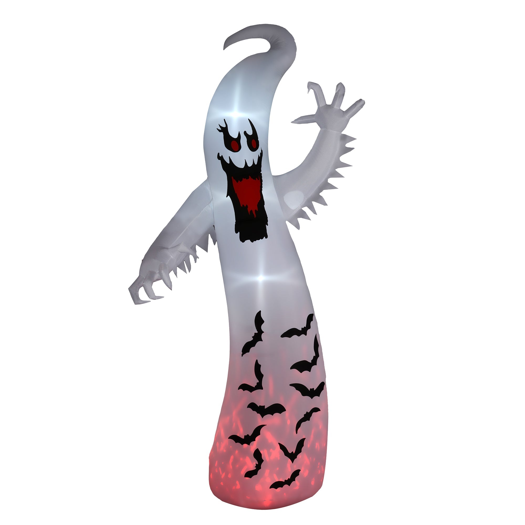 11.8ft Scary Inflatable Ghost Halloween Decoration, with Accessories-0