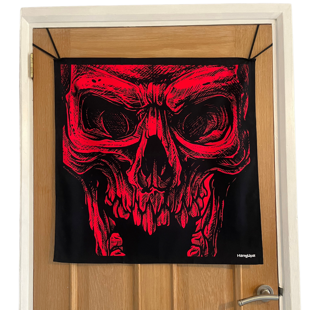 HANGUPZ Scary Zombie Skeleton Face Door-Hang Original Large Hanging Halloween Decoration Gift For Boys Girls-0