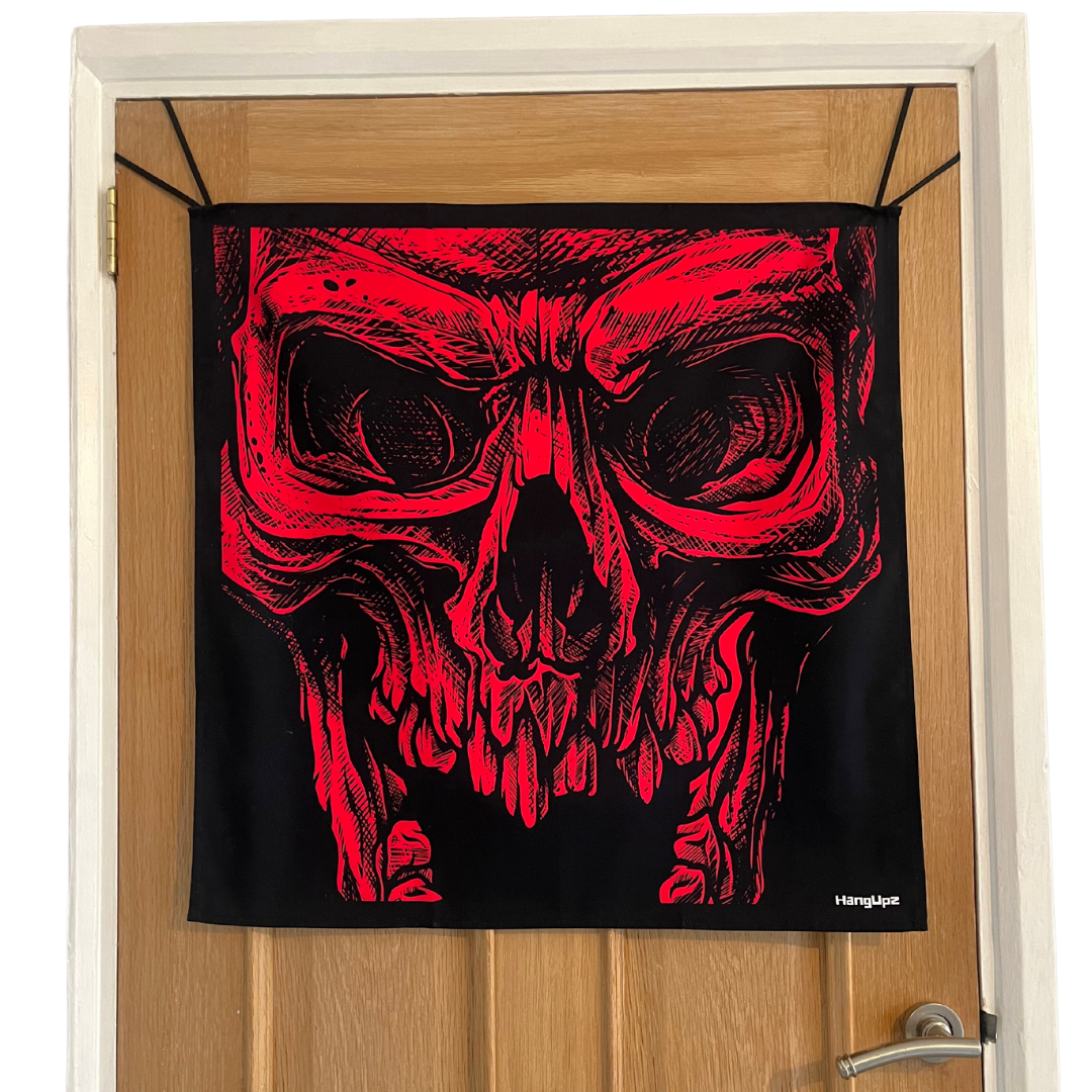 HANGUPZ Scary Zombie Skeleton Face Door-Hang Original Large Hanging Halloween Decoration Gift For Boys Girls-0